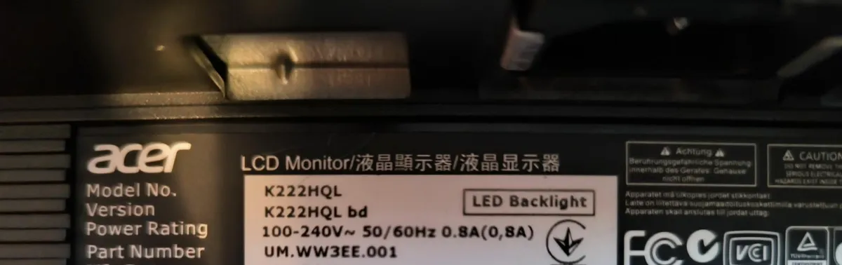 Acer Monitor FHD - Image 2