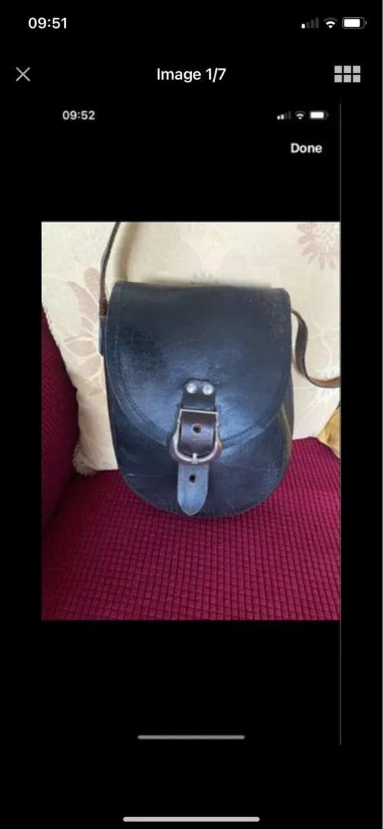 Vintage Leather Shoulder Bag - Image 1