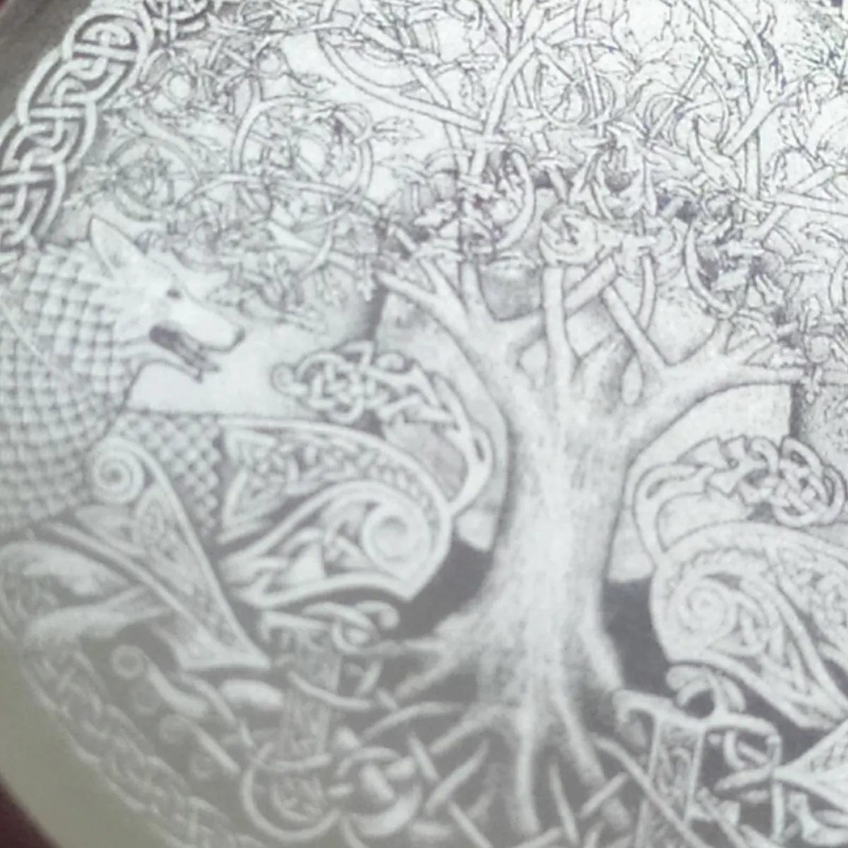Celtic wolves protection tree on life pendant - Image 3