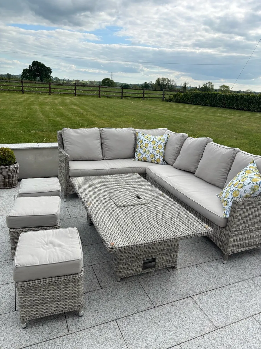 Oxford Corner Garden Rattan Furniture Set - Image 1