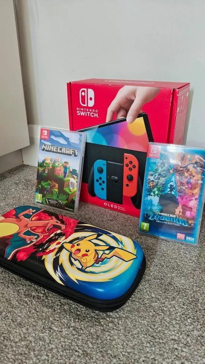 Nintendo Switch OLED plus Minecraft games - Image 1