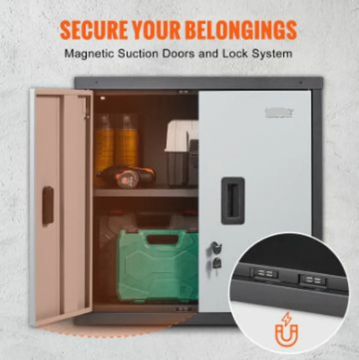 Foldable Wall Cabinet, Metal Garage - Image 2