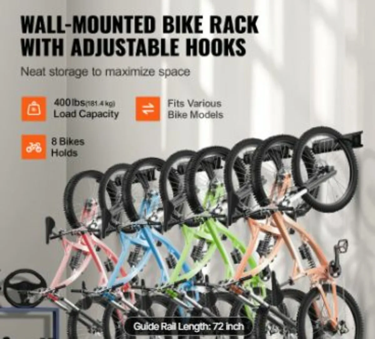Bike Storage Rack Wall Mount Garage - Image 2