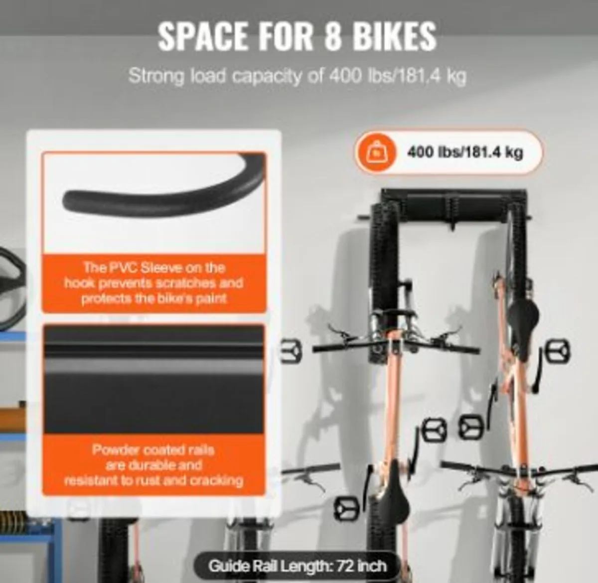 Bike Storage Rack Wall Mount Garage - Image 3