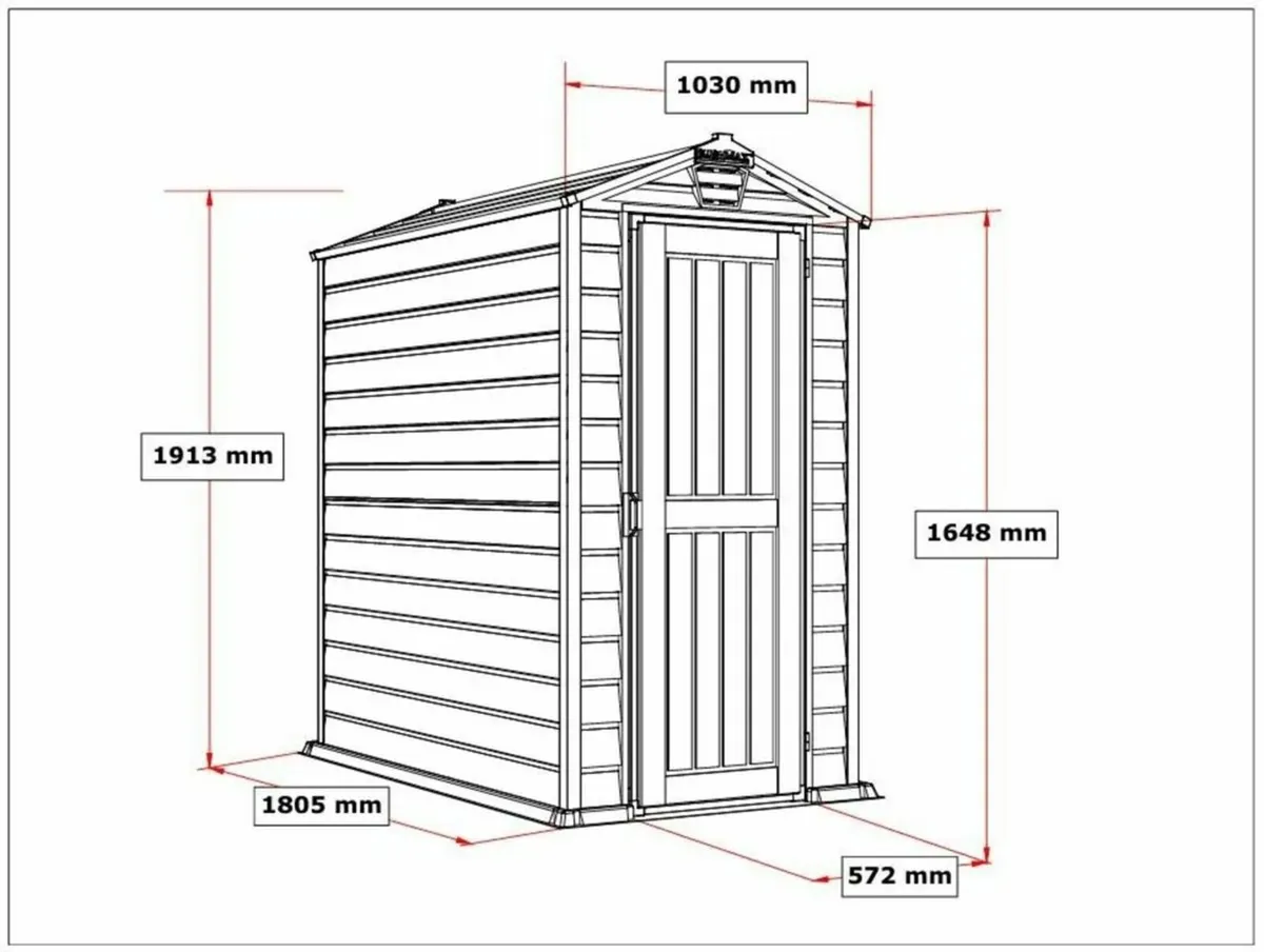 5x8  Vinyl Garden Sheds : Free 3 Day Delivery - Image 3