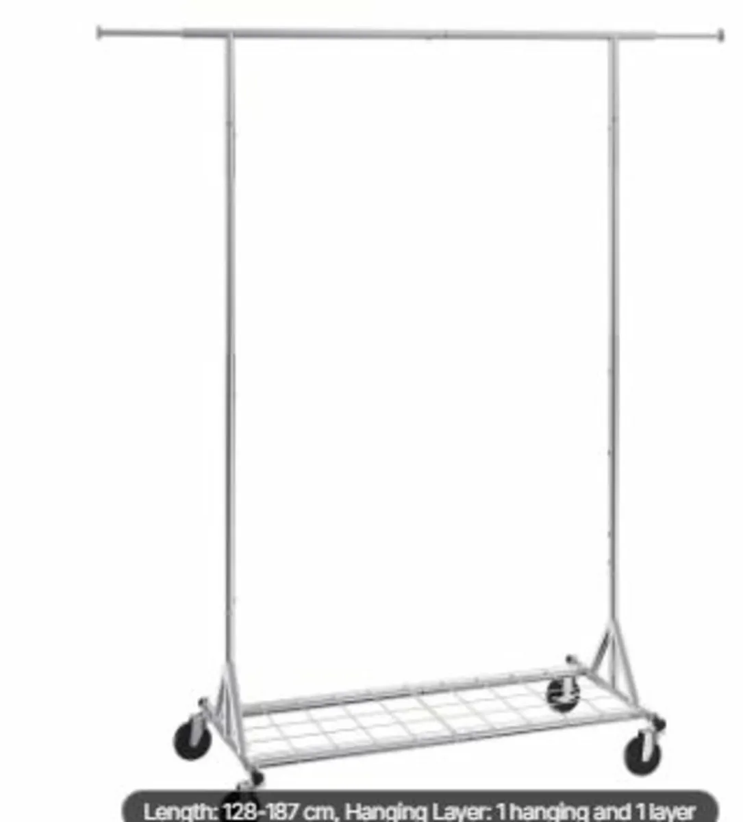 Clothes Rack with Wheels Heavy Duty - Image 1