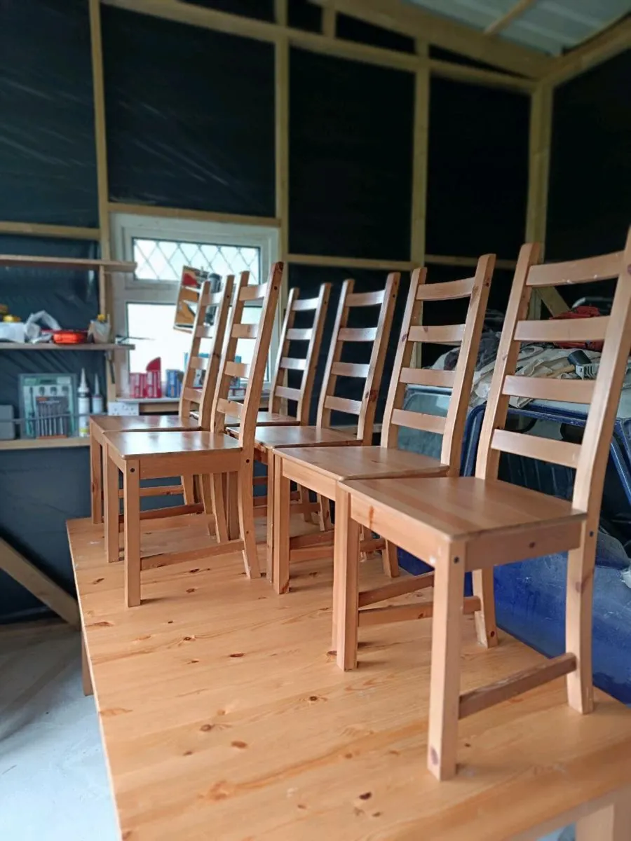 Solid IKEA kitchen table and chairs - Image 1