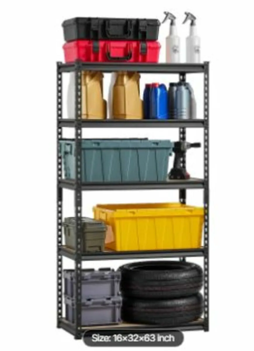 Storage Shelves 16" D x 32" W x 62.8" H - Image 1