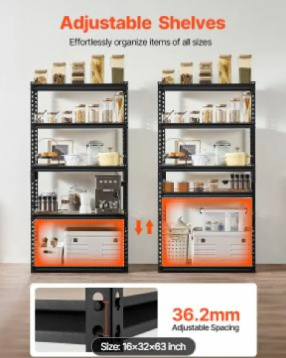 Storage Shelves 16" D x 32" W x 62.8" H - Image 4