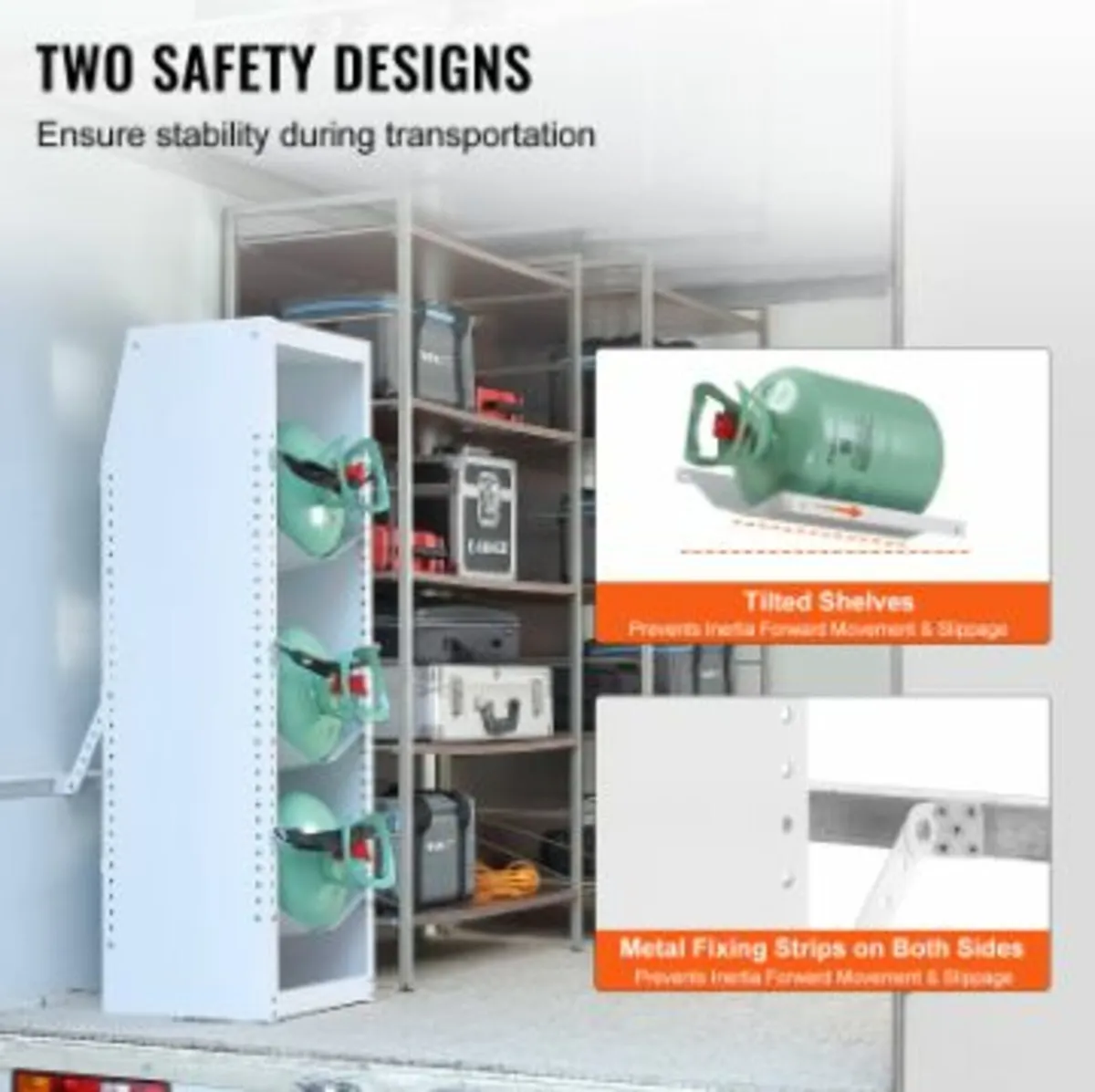 Refrigerant Tank Rack, with 3 x 30-50lb Bottle Tan - Image 2
