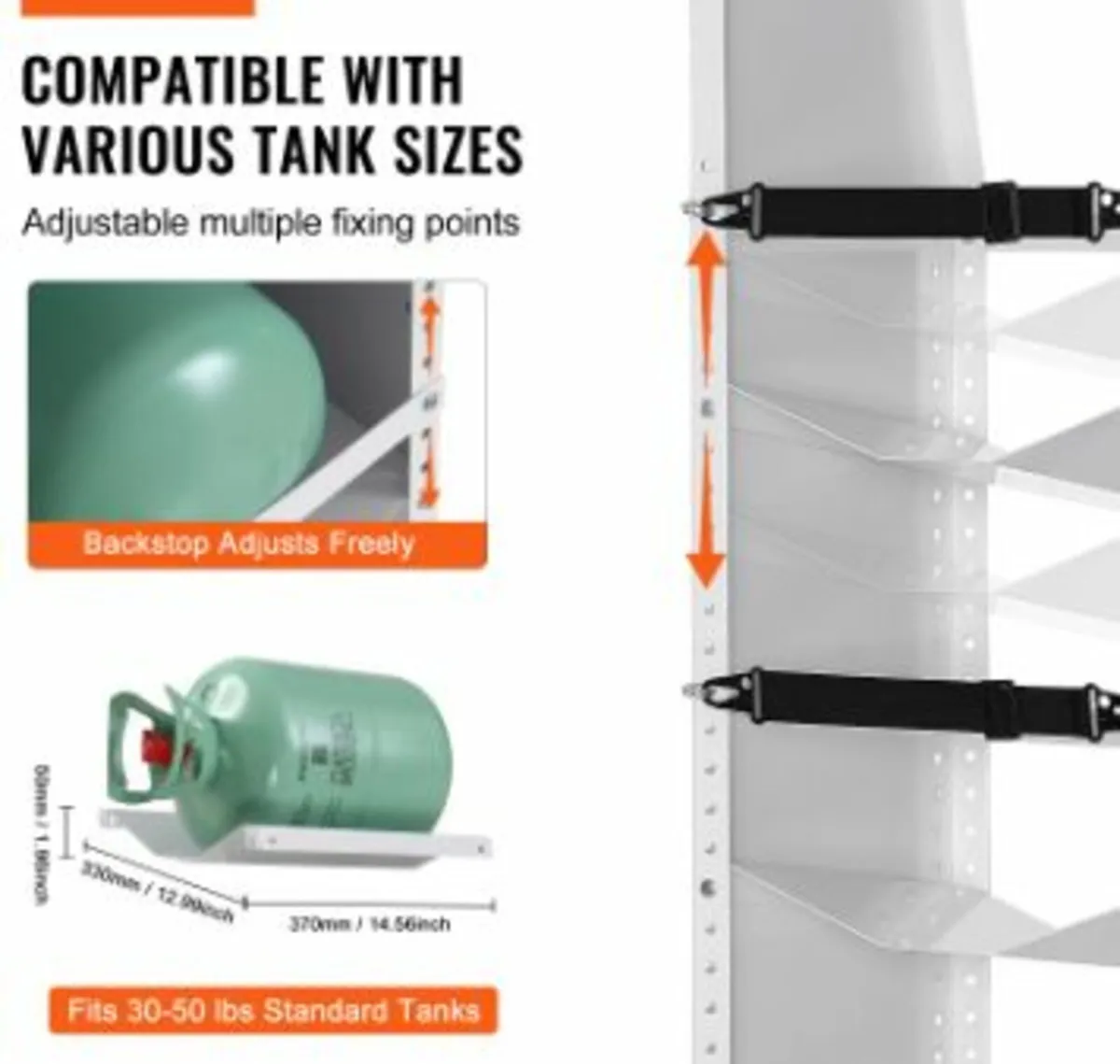 Refrigerant Tank Rack, with 3 x 30-50lb Bottle Tan - Image 3