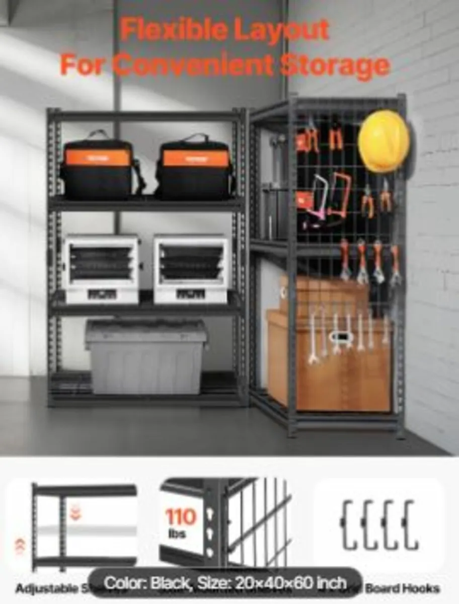 Storage Shelves 4 Tier Adjustable Heavy - Image 3