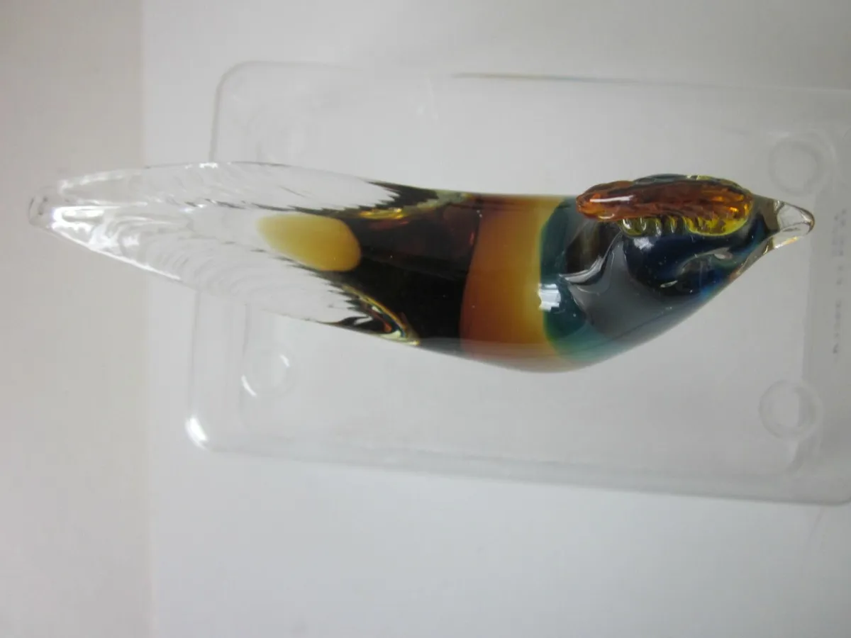 Pair of Hand Blown Art Glass Rooster Figurine - Image 4