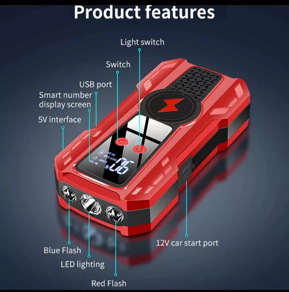99900mAh Portable Car Battery Jump Starter NEW - Image 3
