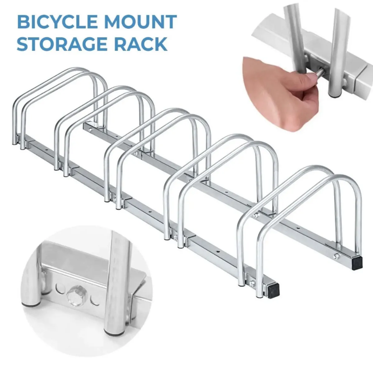 5 Bicycle Parking Stand Steel Pipe Bike Rack - Image 1