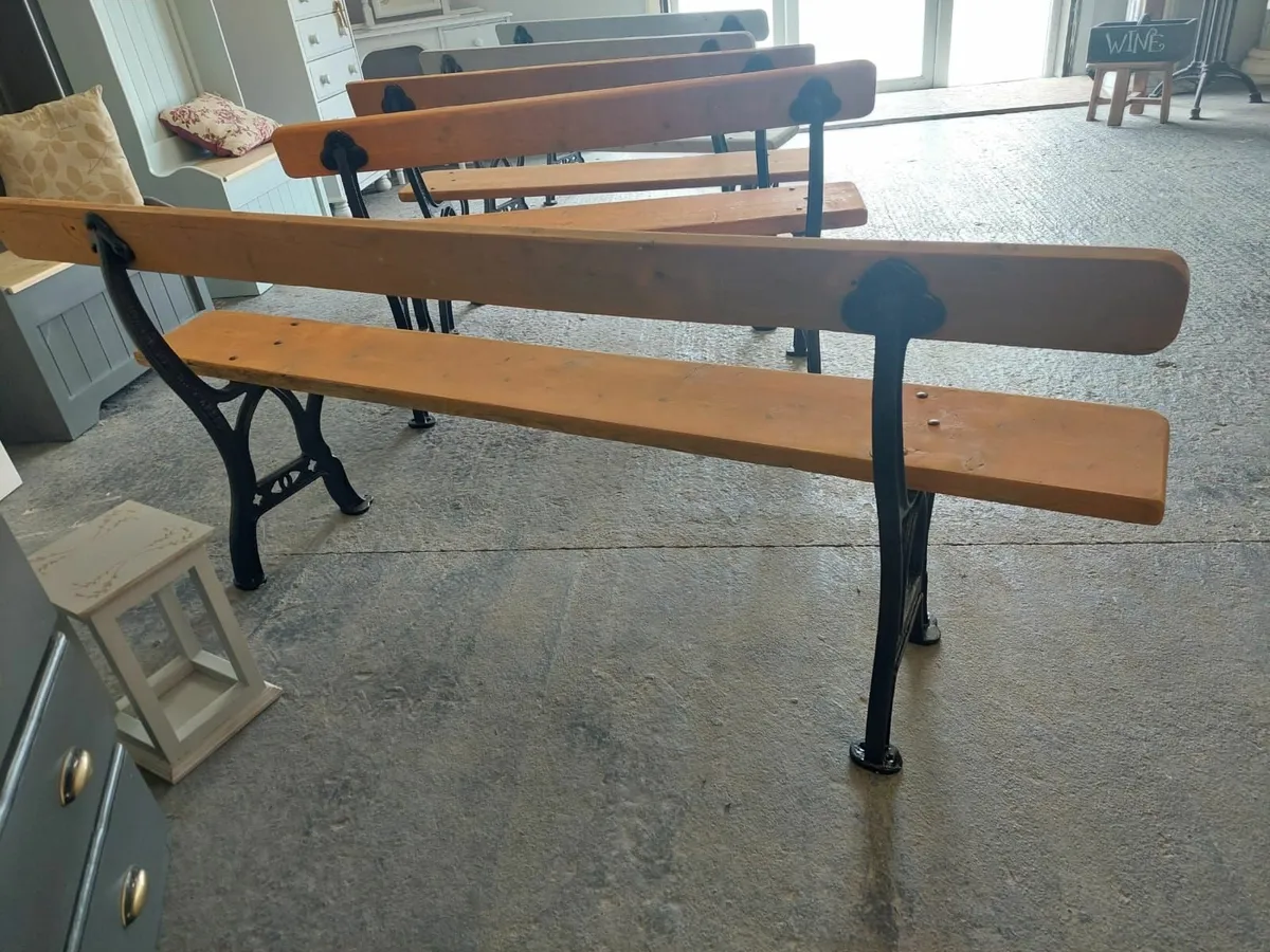 1940s, 50s jp corry railway, utility bench - Image 2