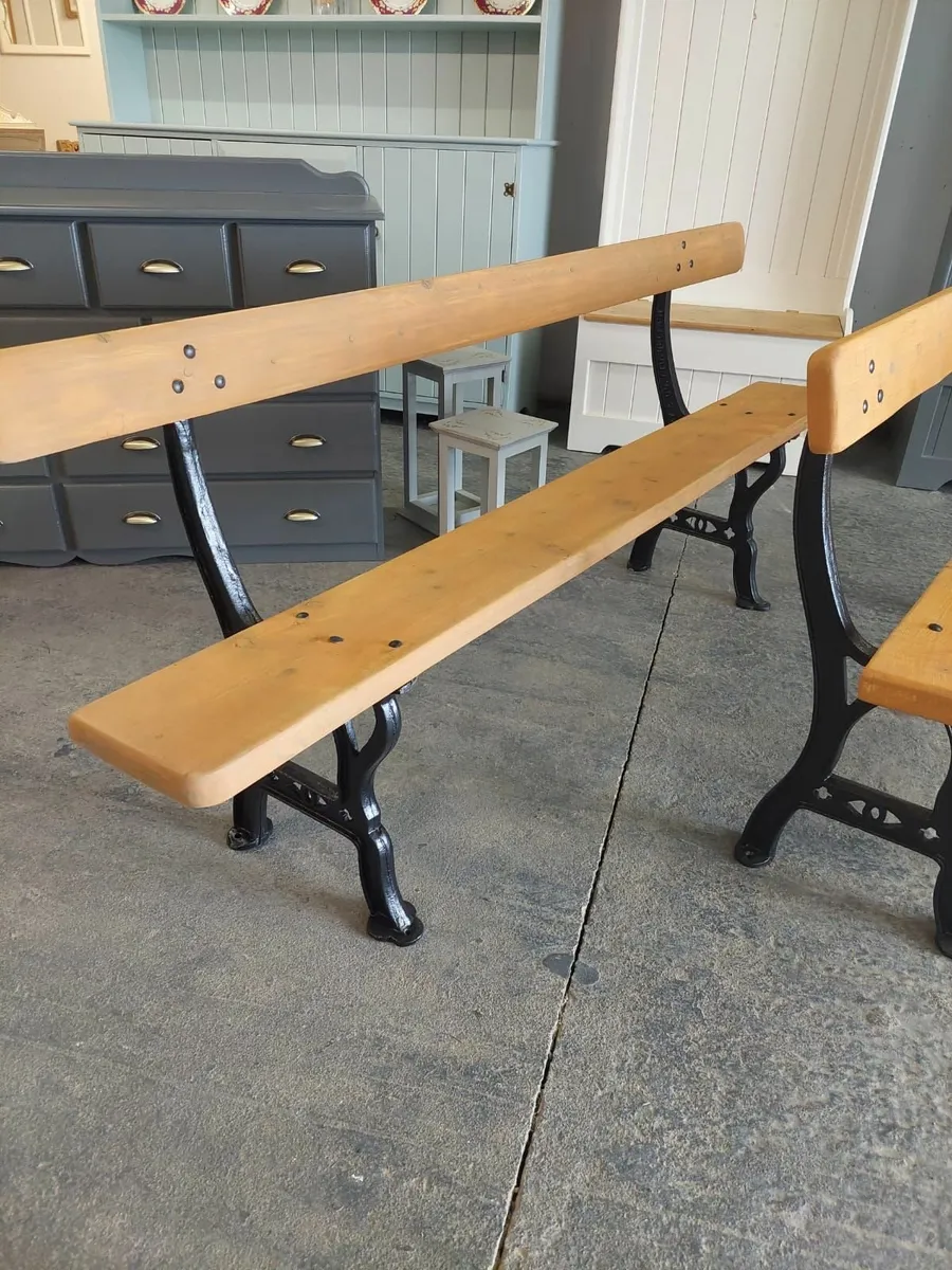 1940s, 50s jp corry railway, utility bench - Image 3
