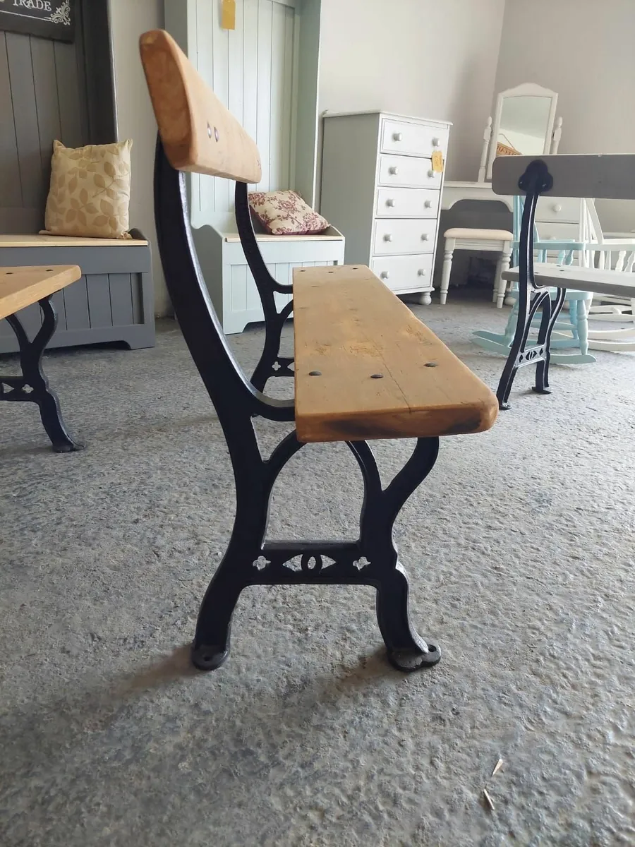 1940s, 50s jp corry railway, utility bench - Image 4
