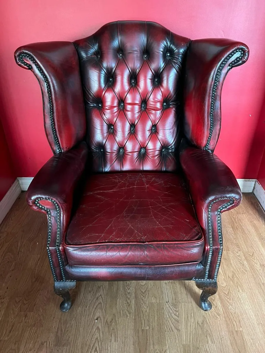 Chesterfield Sofa set - Oxblood Red - Image 3