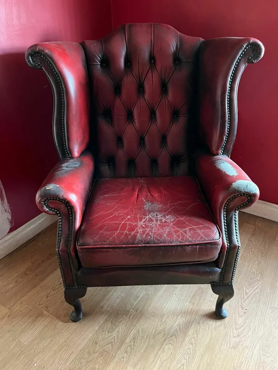 Chesterfield Sofa set - Oxblood Red - Image 4