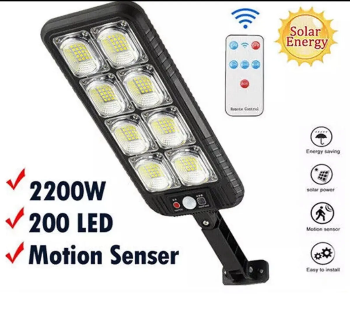 Solar Street Light LED Outdoor with PIR NEW - Image 1