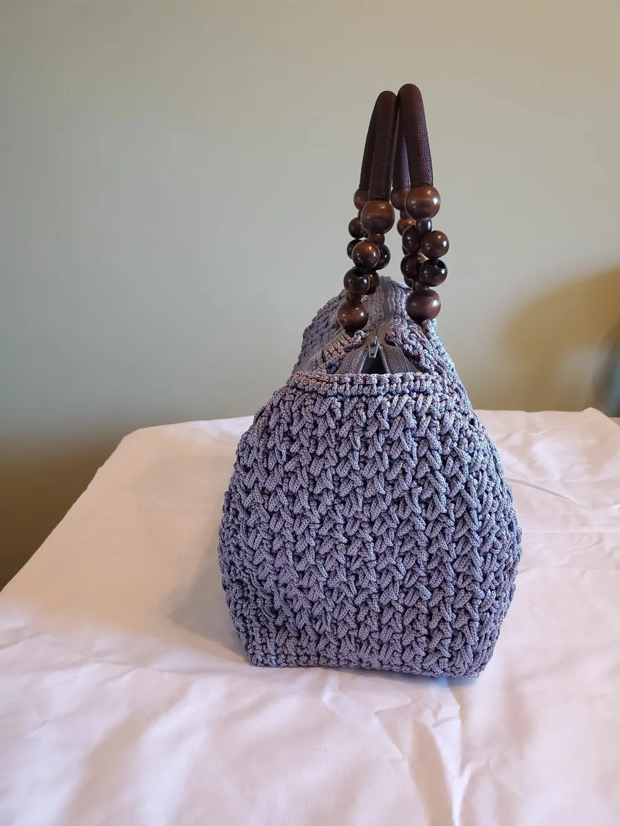 Handmade Crochet Polyester Macrame Boston Bags - Image 3