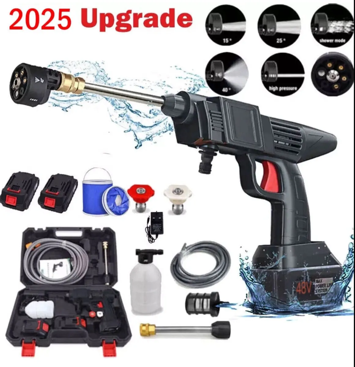Portable Cordless Pressure Car Washer NEW - Image 1