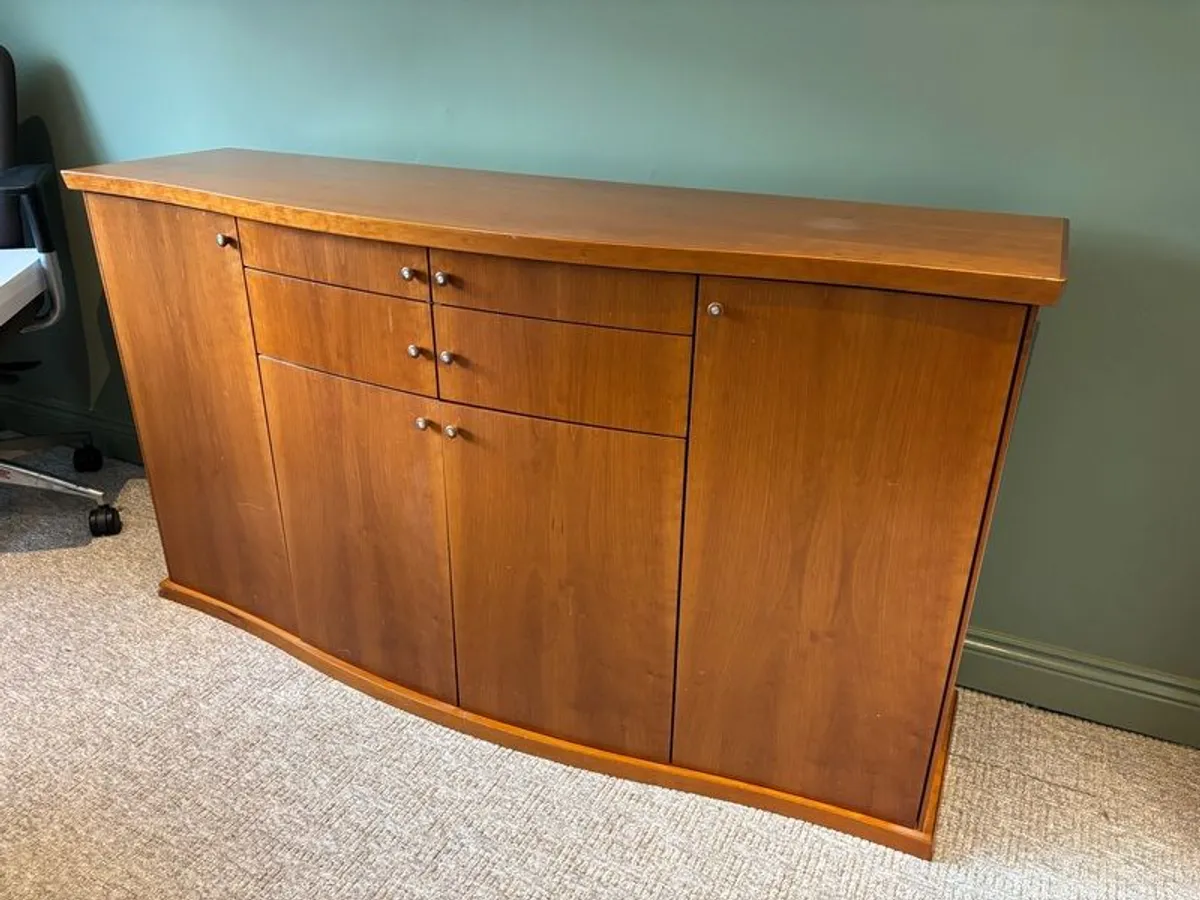 Modern Skovby Kirsebaer Bowfront Cherry Sideboard - Image 2