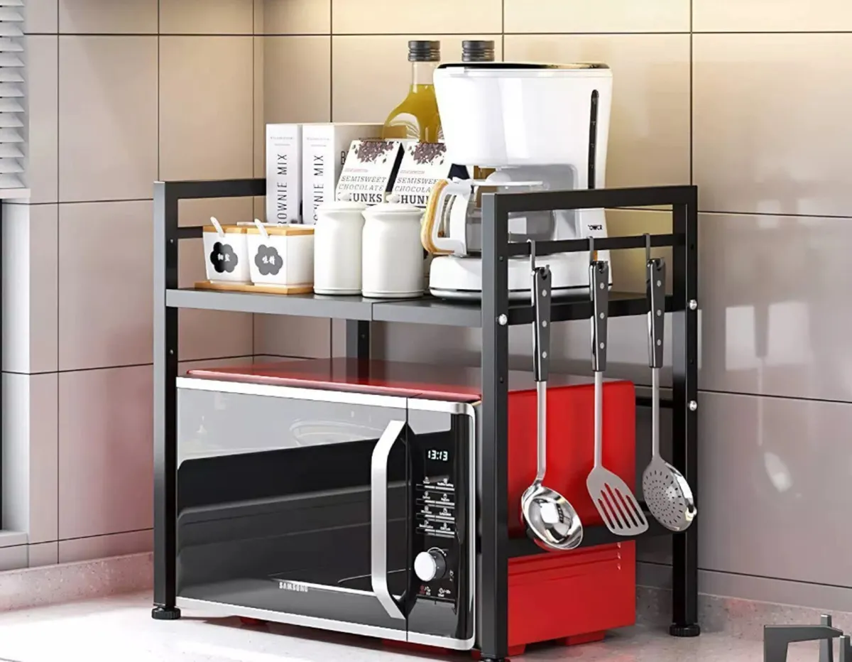 2 Tier Adjustable Rack for Microwave NEW - Image 1