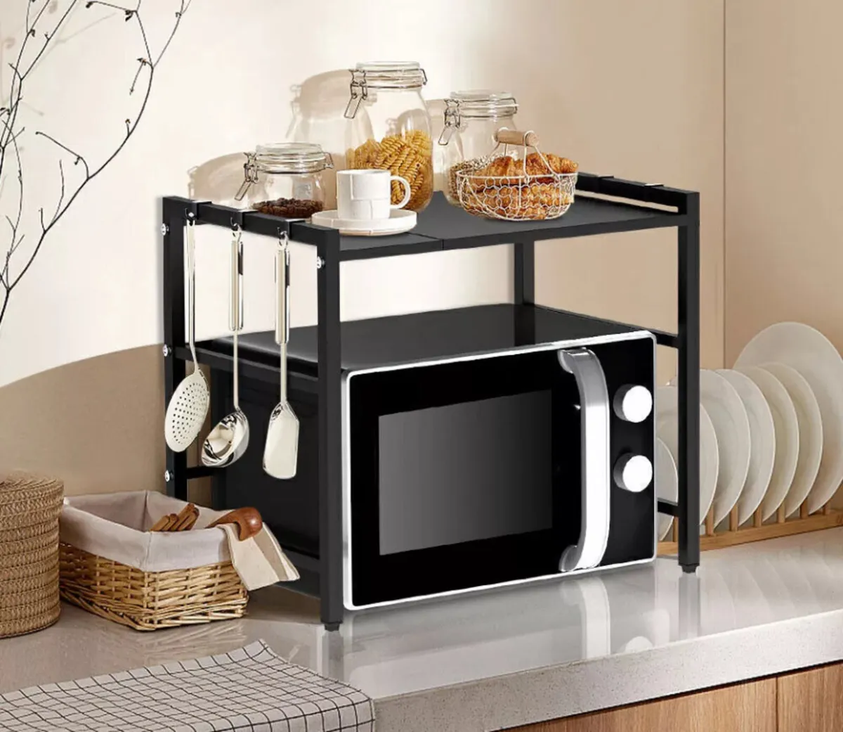 2 Tier Adjustable Rack for Microwave NEW - Image 2