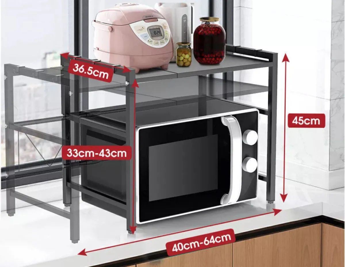 2 Tier Adjustable Rack for Microwave NEW - Image 3
