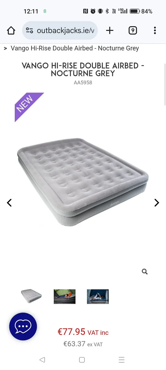Hi-Rise Double Flocked Airbed