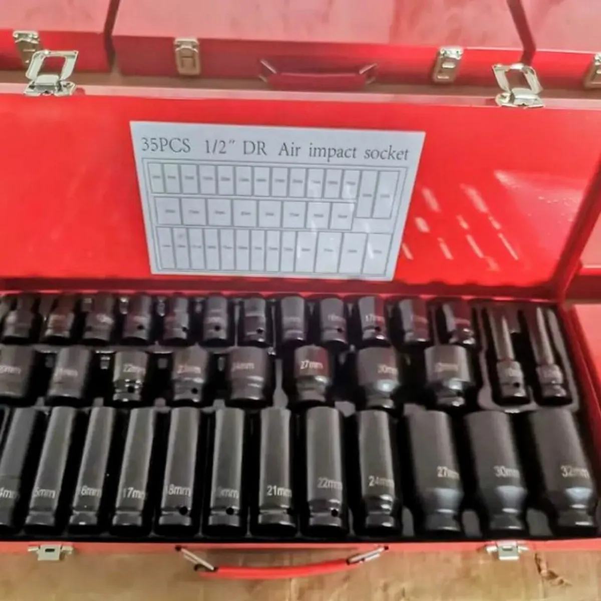 35 piece 1/2 inch impact socket set - Image 1