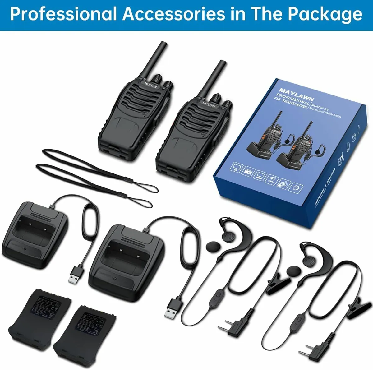 Walkie Talkies Long Range 2Pcs, Walkie Talkies for