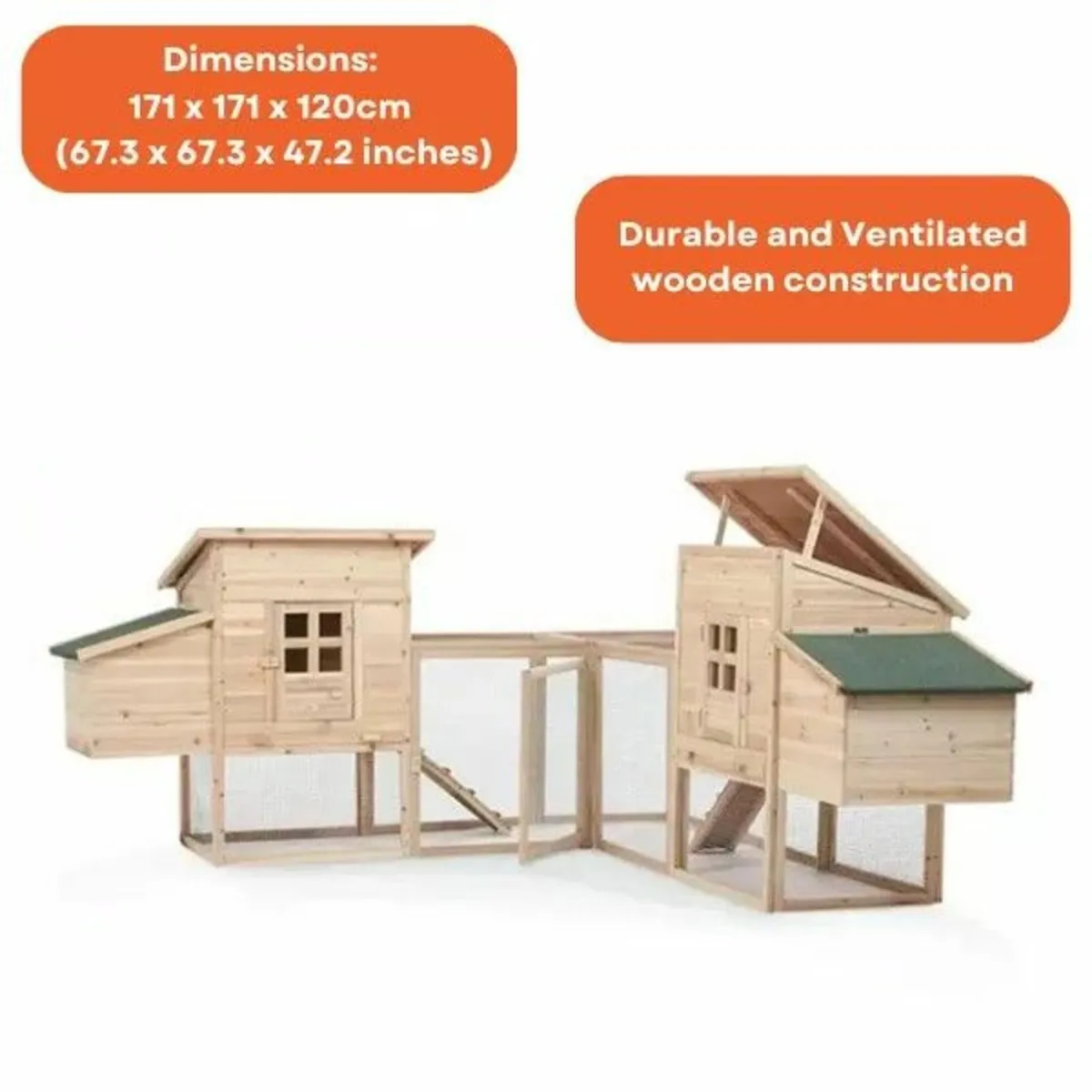 The Cluckleberry Inn Chicken Coop – 6-8 Birds - Image 3