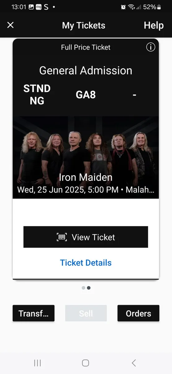 Iron maiden tickets - Image 1