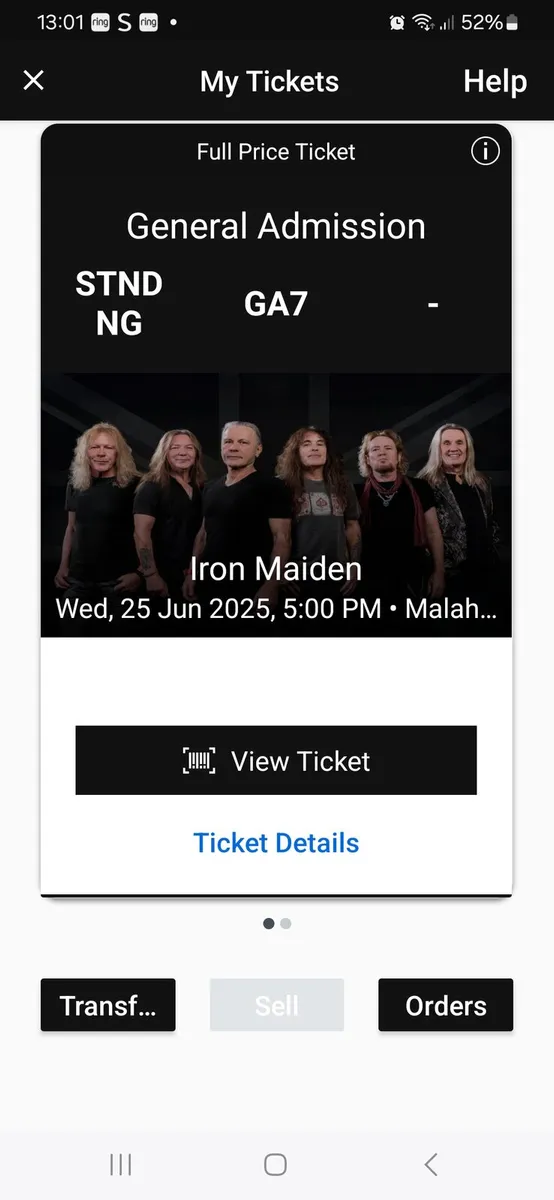 Iron maiden tickets - Image 2