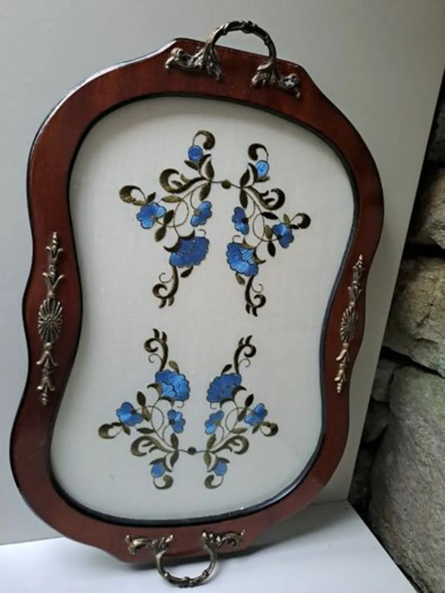 Vintage wooden serving tray - Image 2