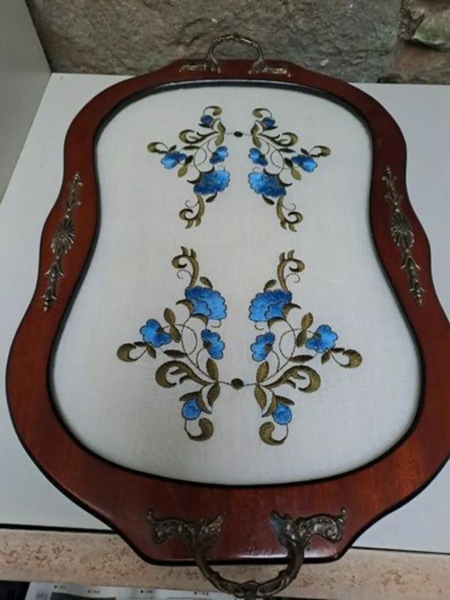 Vintage wooden serving tray - Image 3