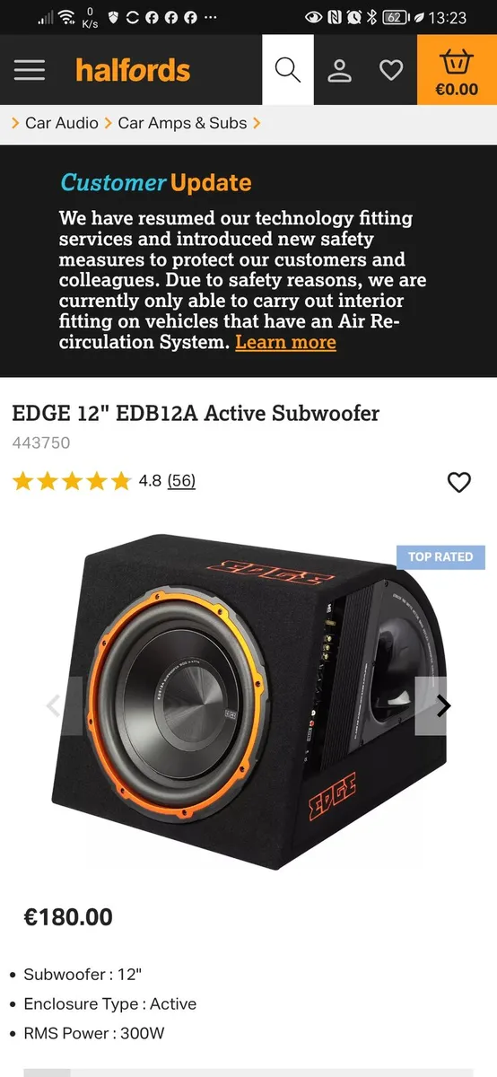EDGE 12" EDB12A Active Subwoofer - Image 4
