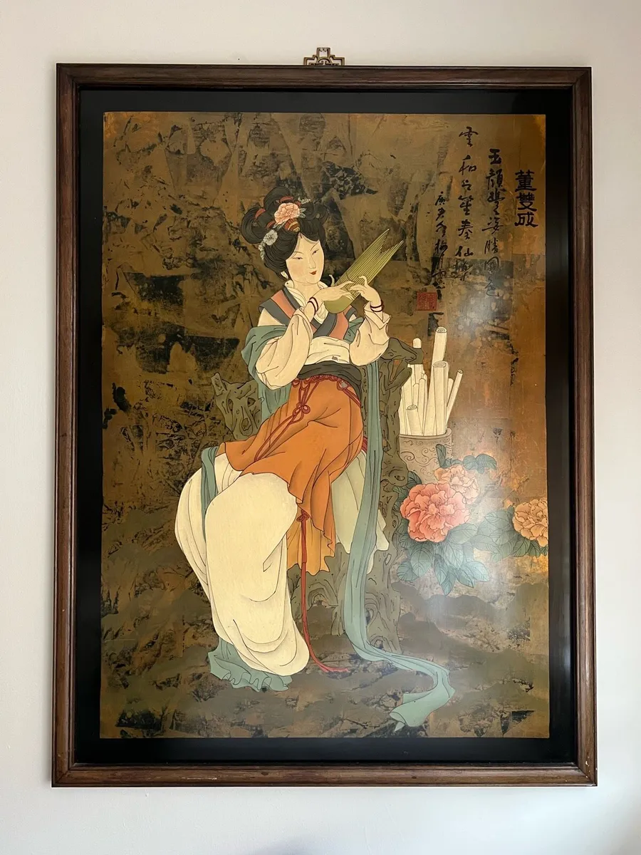 Stunning Chinese painting on board - Image 1