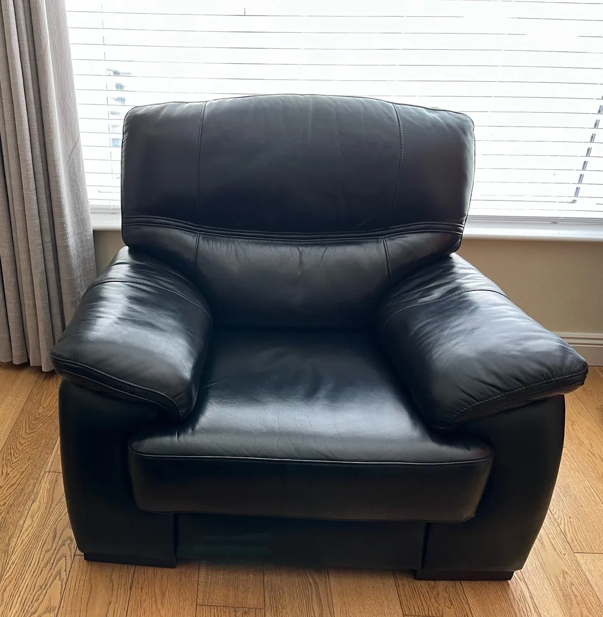 3 +1+1 Black Leather Suite - Image 2