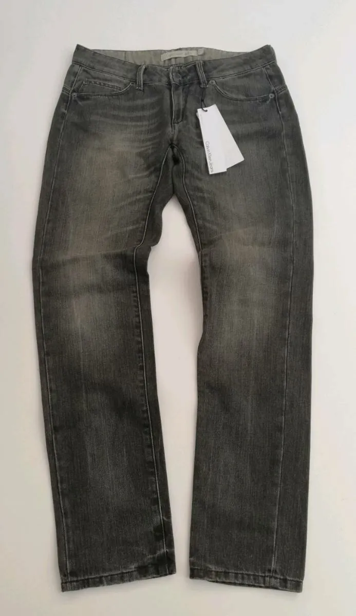 Calvin Klein Mens Low Rise Skinny jeans Grey - Image 1