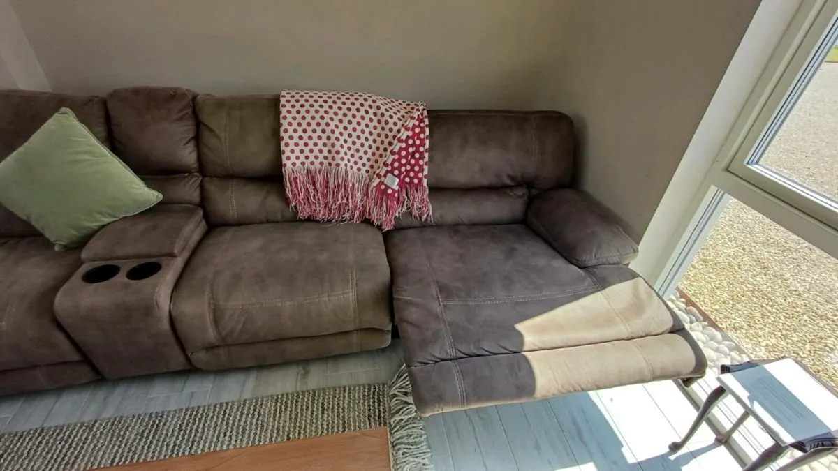 Reclining couch set - Image 1