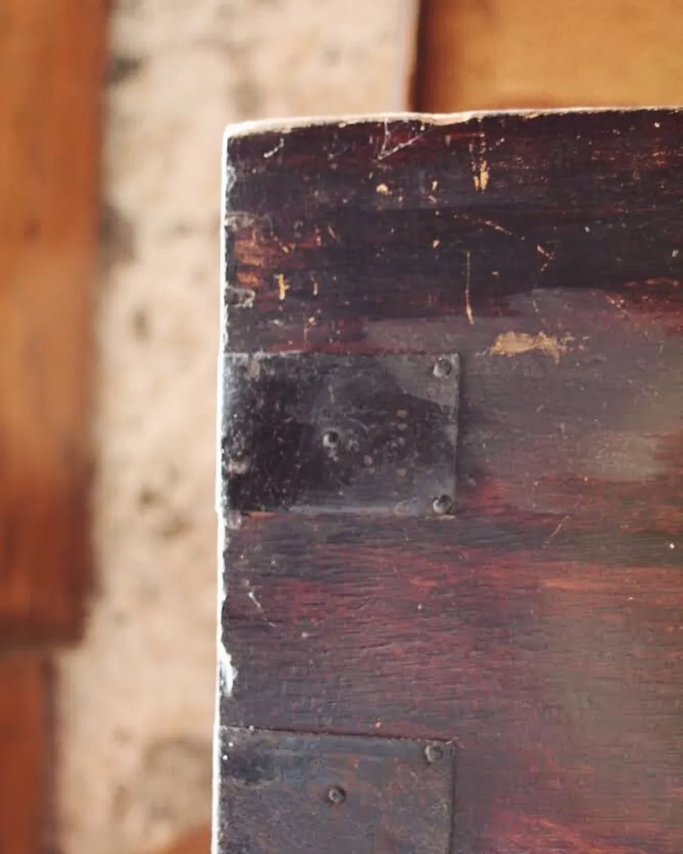 Antique Wooden Trunk - Image 3