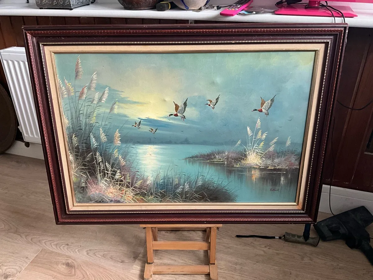 Large Picture Ducks in Flight. Acrylic Painting - Image 1