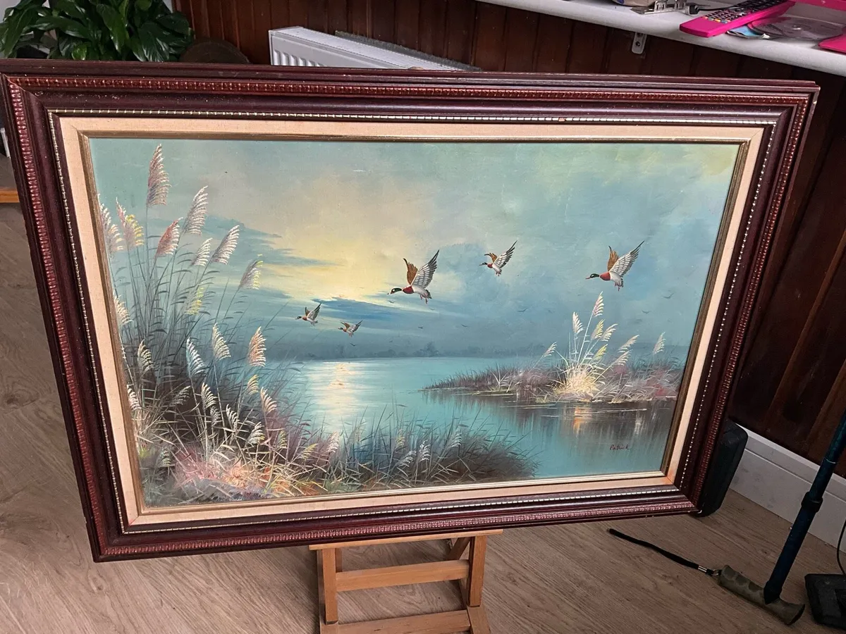 Large Picture Ducks in Flight. Acrylic Painting - Image 3