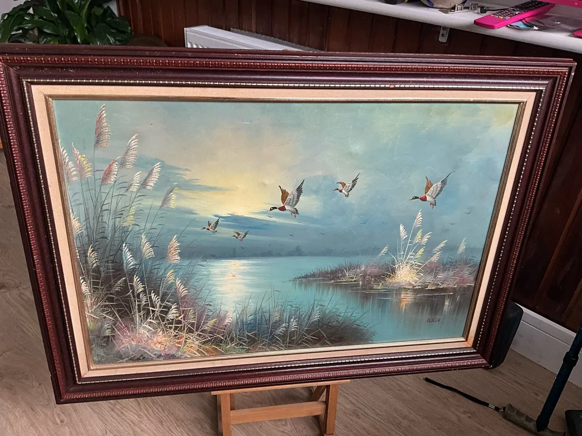 Large Picture Ducks in Flight. Acrylic Painting - Image 4