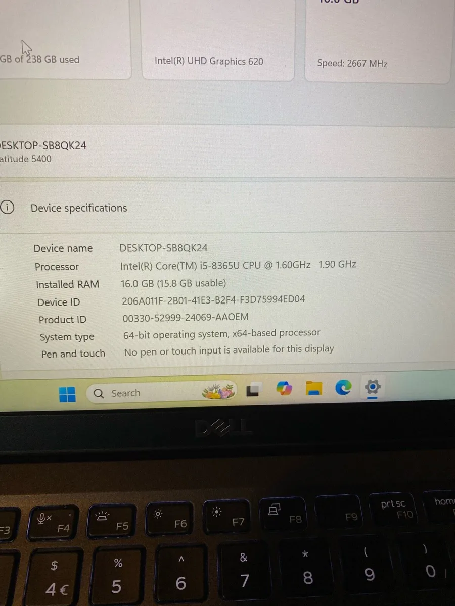 Dell laptop i5 16gb 256ssd win 11 pro - Image 4