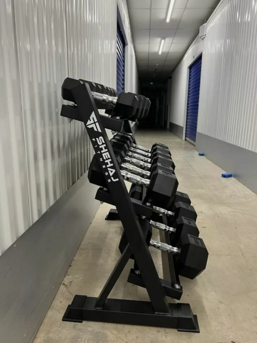 2.5-25kg Hex Dumbbell Set With 3 Tier Rack - Image 3